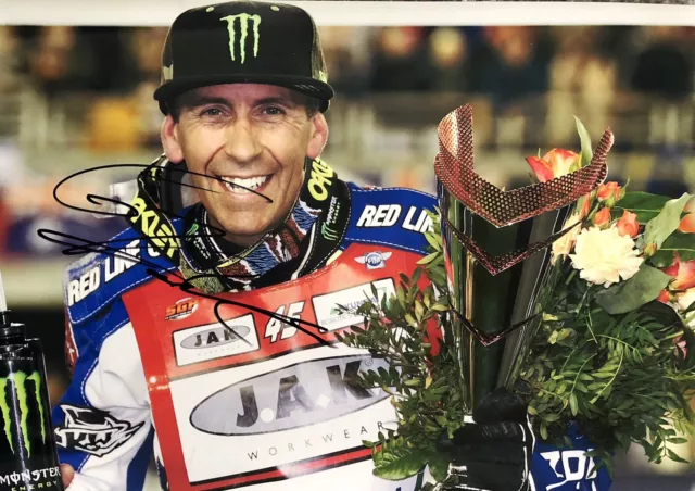 Greg Hancock Signed 12x8 Photo Speedway Autograph 1