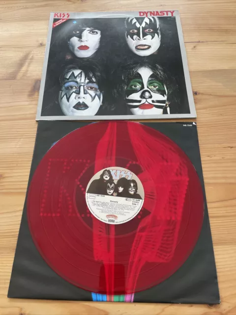 Kiss Dynasty Rotes Vinyl NB 7049 Rock Meilenstein Album Original Inner Sleeve