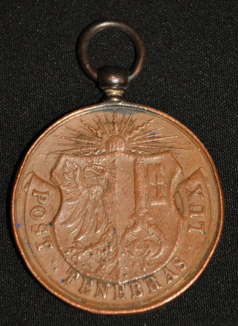 Ancienne médaille bronze à conf Concours musical Genève 1890 collection Suisse