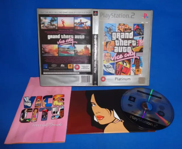 Sony Playstation 2 PS2 Grand Theft Auto Vice City GTA + Manual + Map