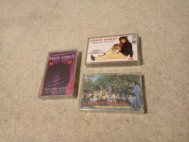 Erkin Koray - Turkish Rock legend Orig. sealed 3x Cassettes lot