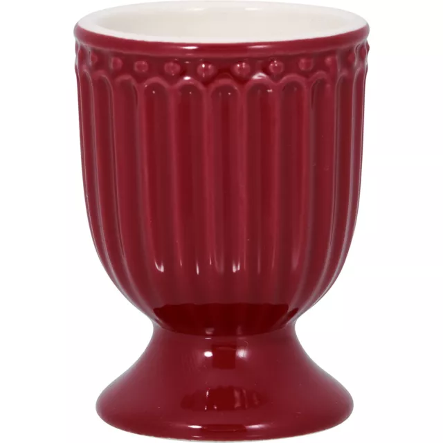 Greengate Coquetier Alice Rouge 6,5 CM Céramique Tous les Jours Vaisselle Claret