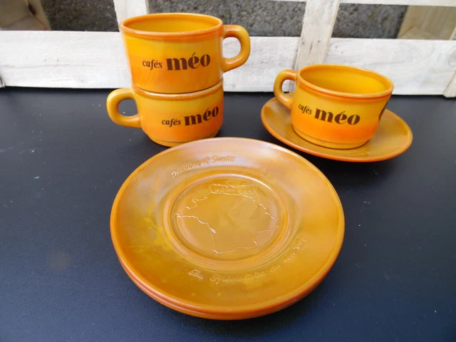 Service à Café Décoratif Méo 'Au Cœur De L'arôme' - 2 Tasses Avec Sous-tasses - Occasion