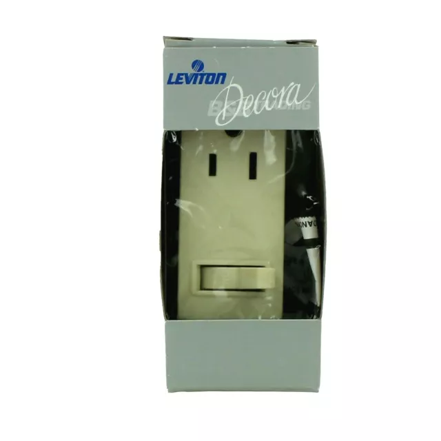 Leviton Decora 15A SP Combination Toggle Switch and Receptacle 5625-ISP-TOGGLE