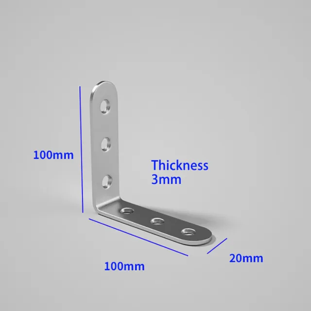 304 Stainless Steel Corner Brace Joint Shelf Support L-Shape Right Angle Bracket