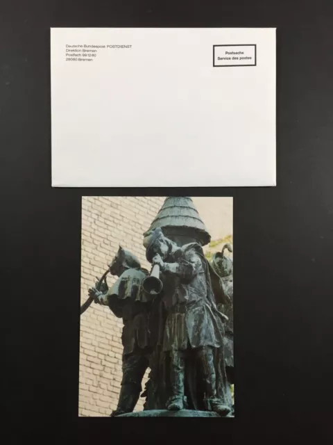 DEUTSCHE POST WEIHNACHTS-KARTE 1994 BREMEN DOMBLÄSER-BRUNNEN RARE!! ua86