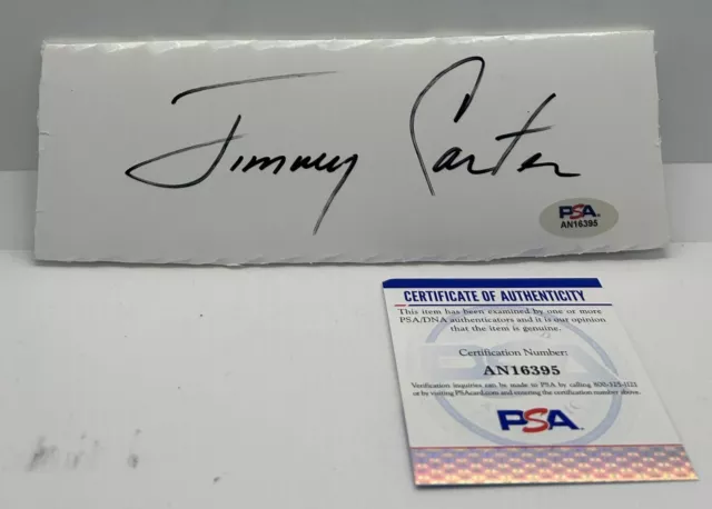 President Jimmy Carter Signed Cut Autographed PSA DNA Full Signature RARE