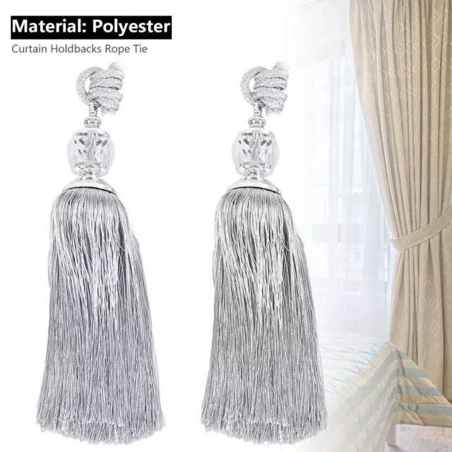 Curtain Holdbacks Rope Tie Backs Tassel Tiebacks Crystal Beaded Ball Home Decor€