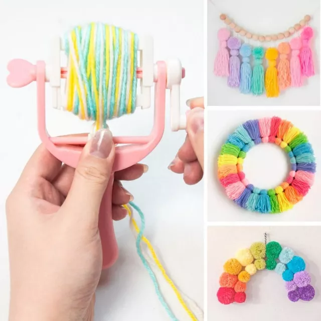 Plastic Pom Pom Maker Handmade Hair Ball Machine Craft Fluff Ball Weaver