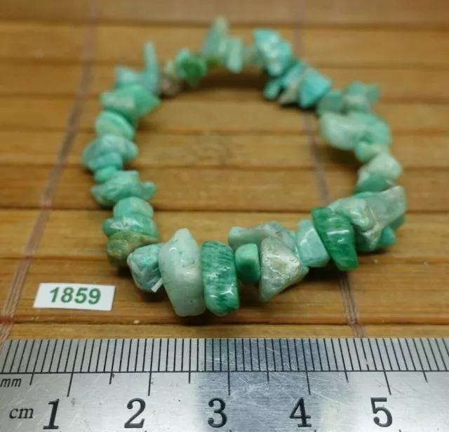 Bracelet baroque AMAZONITE du Pérou - perles/chips naturelles qualité AB 18cm