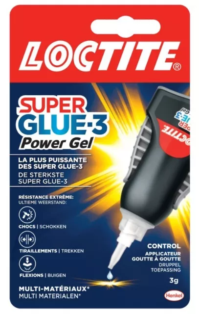 Colle super glue 3 power flex transparent Gel 3GR LOCTITE