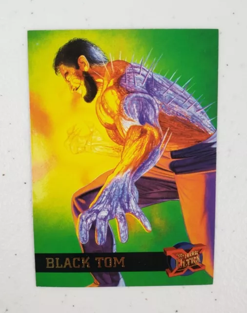 Marvel Fleer Ultra X-Men '95 Black Tom Trading Card #7 Embossed Gold Foil