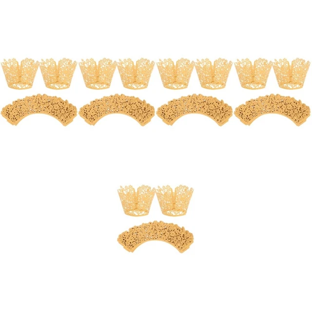 100 pz fodere per cupcake carta muffin oro