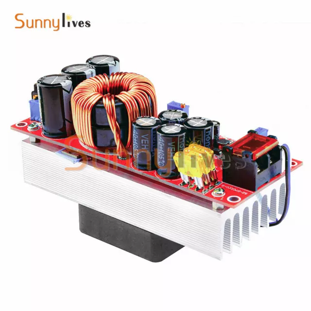 1800W 40A DC-DC Boost Converter 10-60V to 12-90V Step-Up Power Supply Module