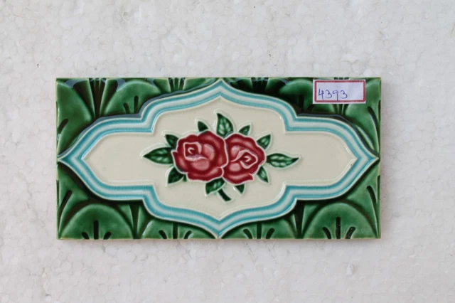 Old Circa 1930 Vintage Artdeco Ceramic Tile Border Made In Japan NH4393 9