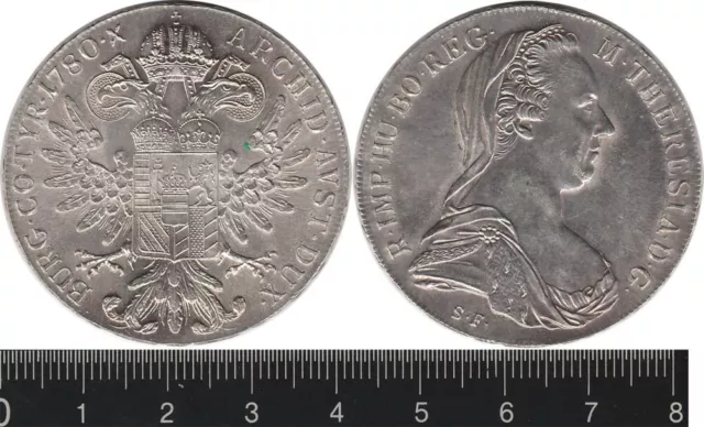 Austria: 1780 Thaler Maria Theresia silver