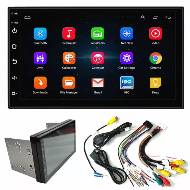 Double 2Din Android 12.0 7" 1080P Car pLAYER Stereo Radio GPS Wifi QUAD-Core