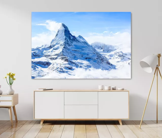 Acrylglas Bild Matterhorn Wand Bilder Berge Natur Poster Glasbild Kunstdruck Xxl