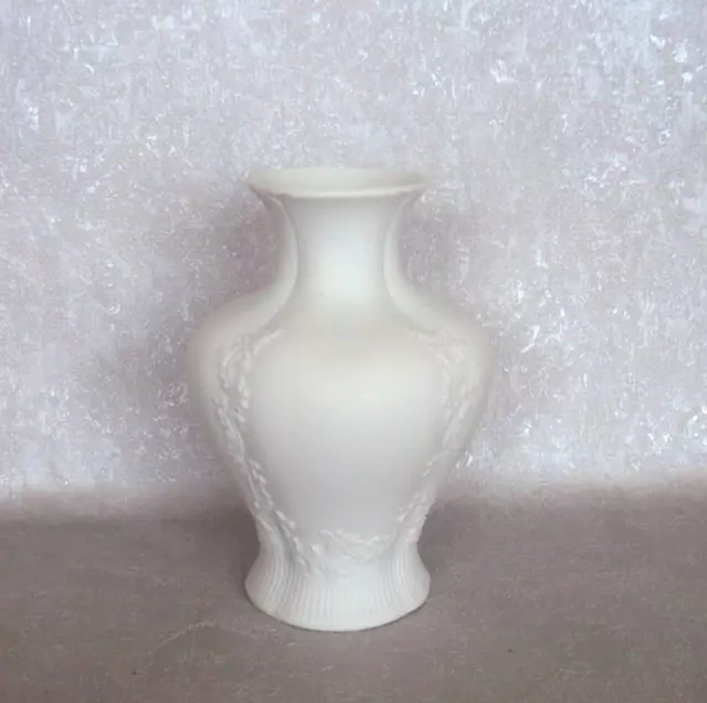 Vase. Royal Porzellan Bavaria KPM Germany. White Bisque Relief Vase. Vintage