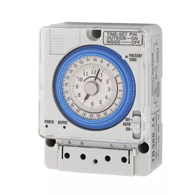TB388 Interruttore timer meccanico con controllo 24 ore e impostazioni memoria