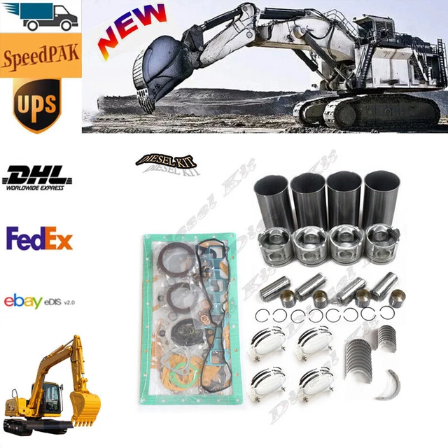 FOR ISUZU 4BE1 Engine Rebuild Kit NKR NPR ELF35 Turck Hitachi Sumitomo ...