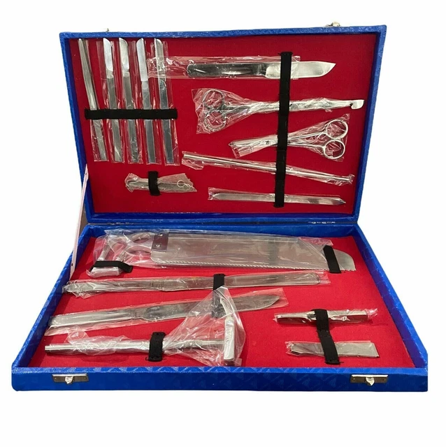 Post Mortem Instrument Set / Autopsy / Dissection Kit Anatomy 19piece