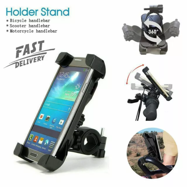 Silicone Motorcycle Bike Handlebar Bicycle For MTB GPS Cell Phone Holder Mount A