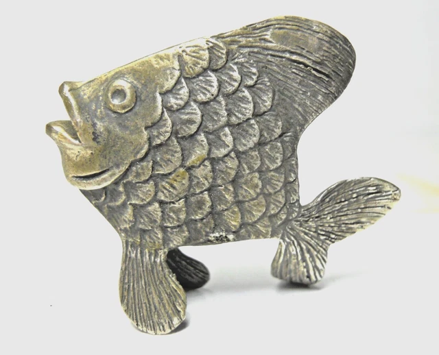 Miniatura In Argento 800 Pesce 18 Grammi Cm. 4X4 Vintage Anni 70 Silver - 2 Foto