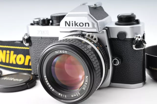 Última [ Casi Mint ] Nikon New FM2 FM2N + Ai-S 50mm F / 1.4Mf Lente + Tapón De