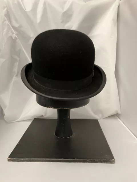 True Vintage Lock & Co. Black Bowler Hat, Size 22”, 6 ?.