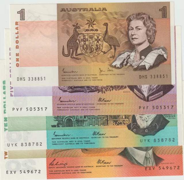 australian paper notes UNCIRCULATED