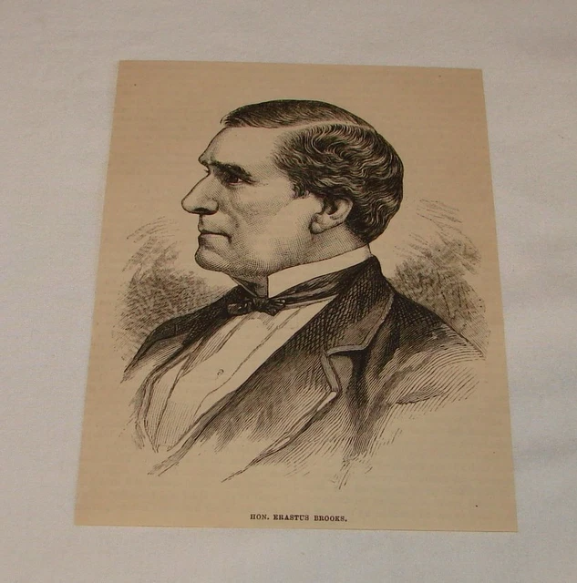 1879 Rivista Incisione ~ Honorable Erastus Brooks