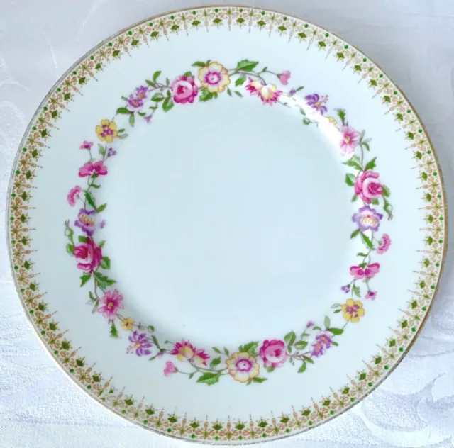 Pretty Charles Ahrenfeldt Limoges Floral Salad Plate, R. H. Stearns 3