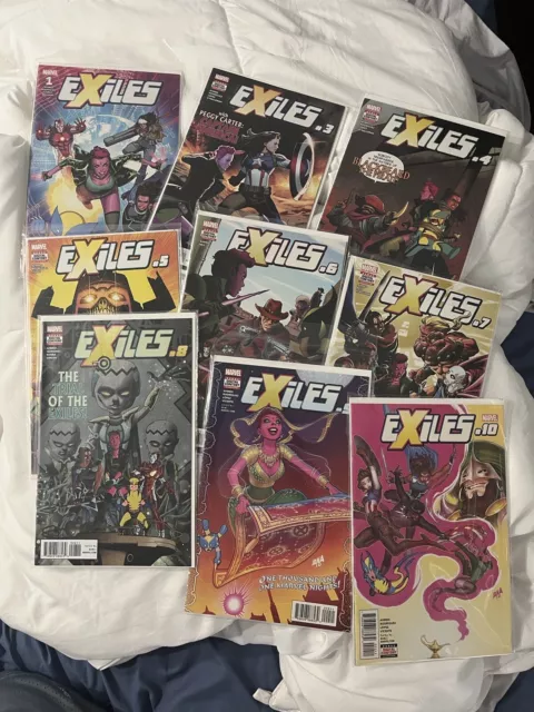 Lot of 9 Exiles TPB Graphic Novels Set Volume Vol. 1,2,3,4,5,6,7,8,10 Marvel