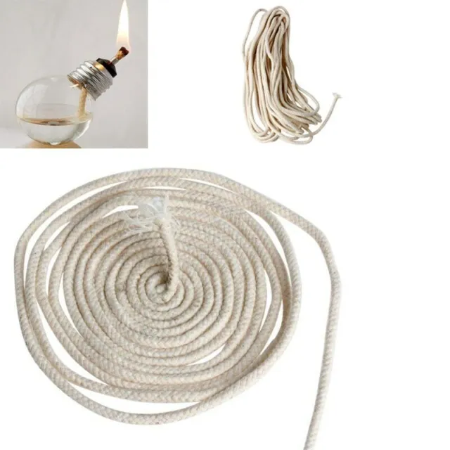 10/20pcs Round Cotton Wick Rope Burner Replacement for Alcohol Lamp Garden Torch