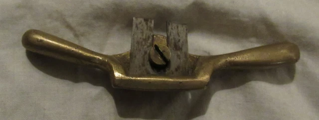 Small / Miniature brass spokeshave woodworking tool antique tool spoke shave