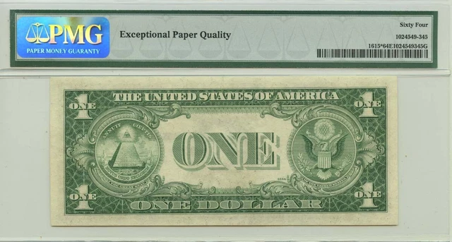 1935F $1 Silver Certificate Fr# 1615* PMG CH64 EPQ 2