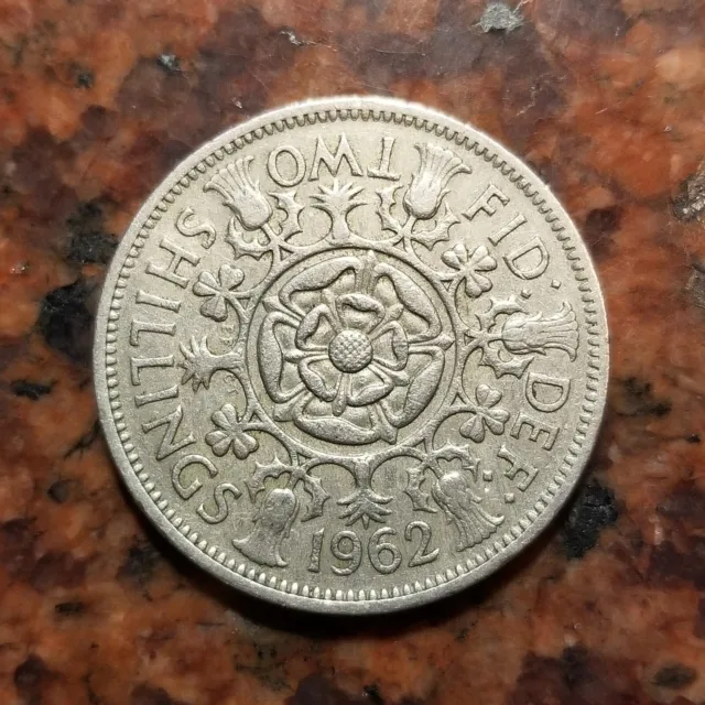 1962 Great Britain Two Shillings Coin - #B1898