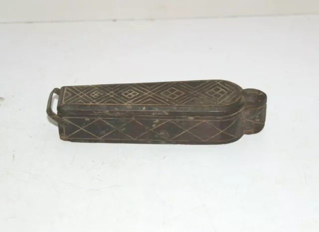 Antique Old Wooden Handmade Pan Box/supari Betel Nut Box  11903
