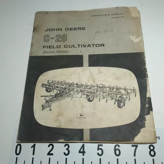 John Deere C-20 Field Cultivator original Operator's Manual OM-60448