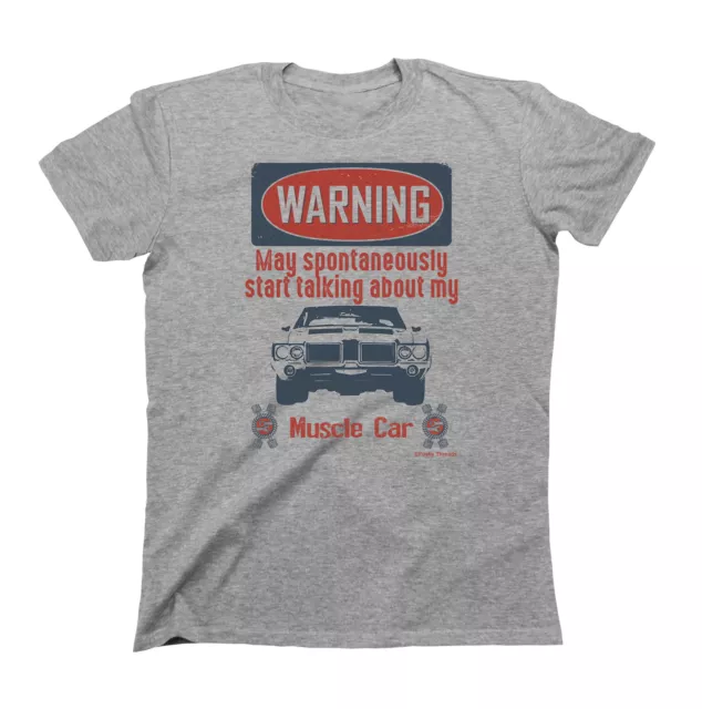 WARNING May Spontaneously Talk About Muscle Car Oldsmobile Mens Organic T-Shirt