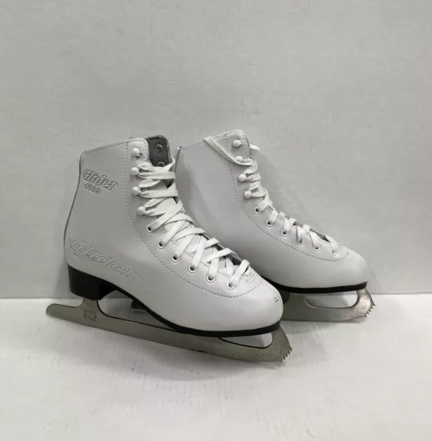 Lake Placid Glider 4000 Women's Girl's Figure Ice Skates White Size USA 5