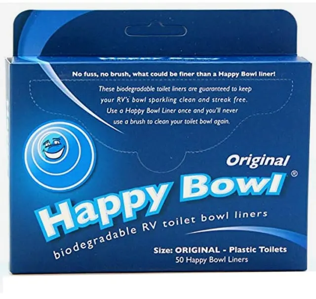 Happy Bowl Toilet Liners for Plastic Toilets (50 per box)