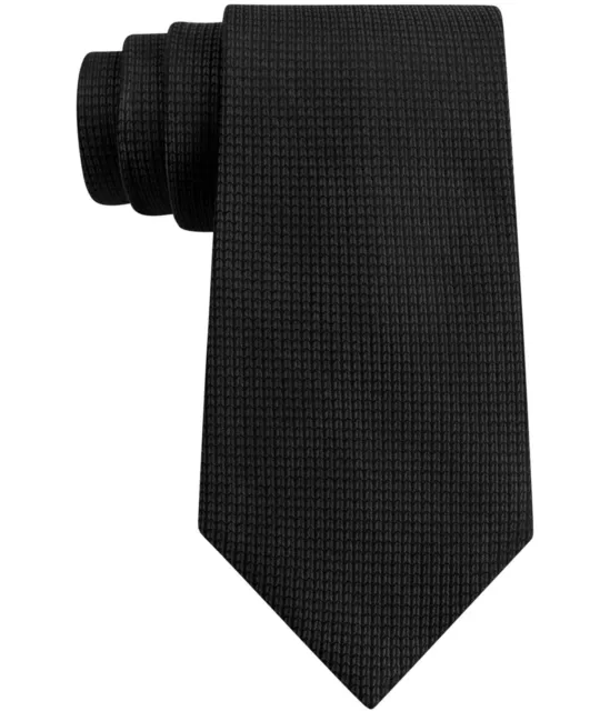 Club Room Mens Knit Self-tied Necktie, Black, One Size