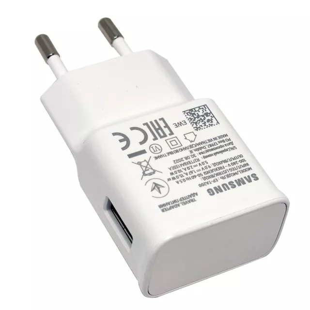 Chargeur Samsung Galaxy USB-C Charge Rapide 2.0 (15W) EP-T1510 Blanc  Origine