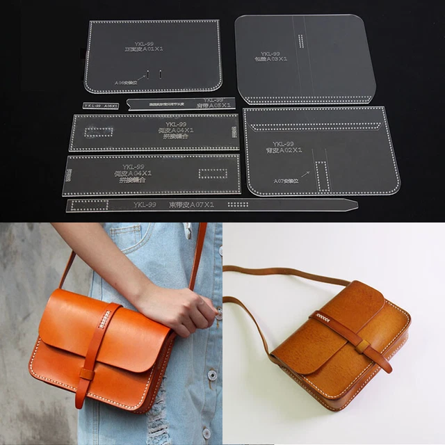 Acrylic Template Pattern For messager shoulder bag leather craft pattern YKL-99