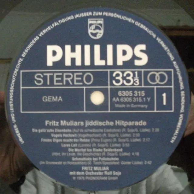 Fritz Muliars - Jiddische Hitparade - LP (1976) 3