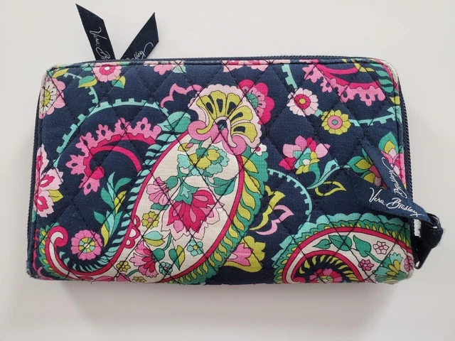 Vera Bradley Petal Paisley Wristlet Wallet Tech Case -Used