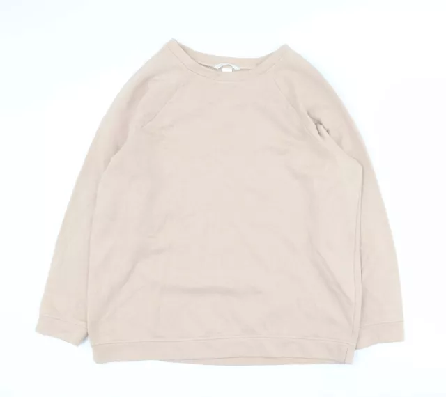 H&M Womens Beige Cotton Pullover Sweatshirt Size S Pullover