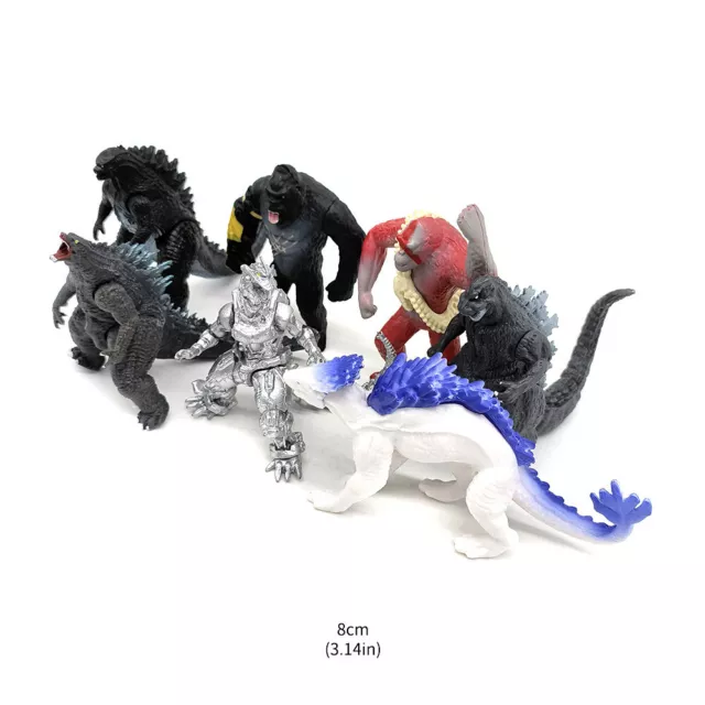 7pcs Godzilla VS. Kong2 Shimo SkarKing Mecha Godzilla Action Figures Model Toy